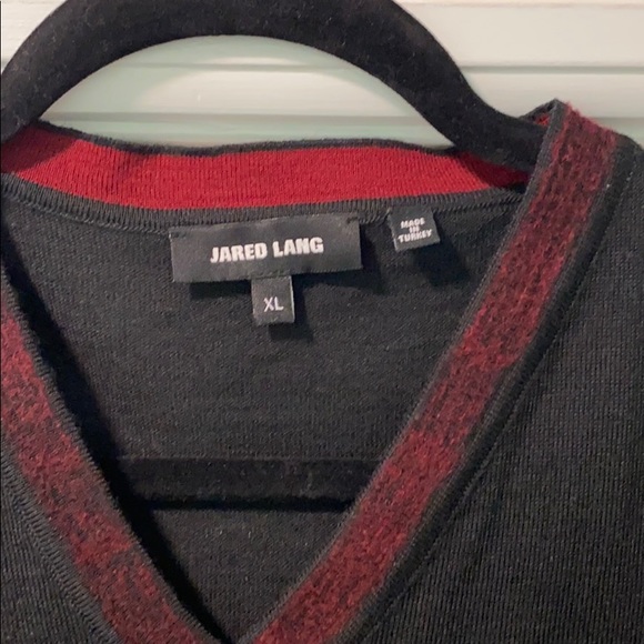 Men’s Black V-Neck Sweater - Picture 2 of 4